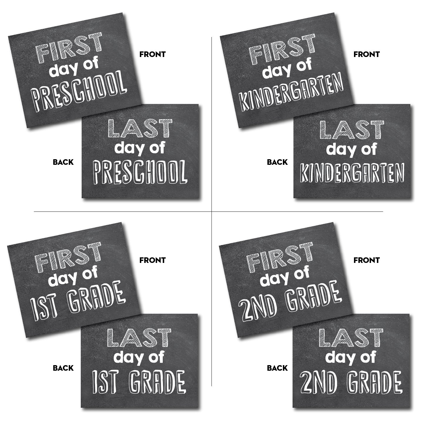 Grade Signs for Pictures