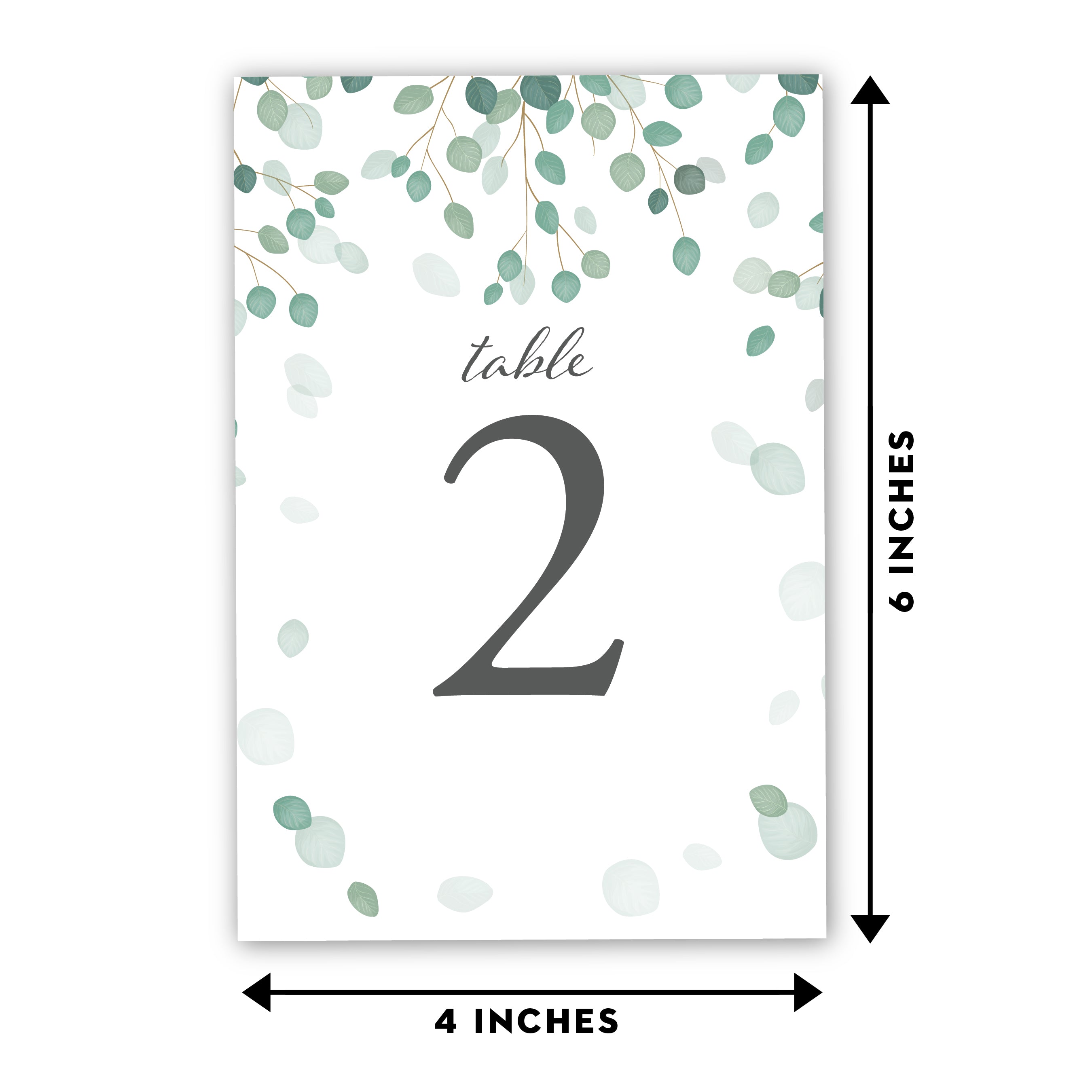 Eucalyptus Table Numbers Wedding (1-25)